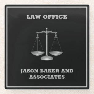 Waage der Gerechtigkeit Glasuntersetzer