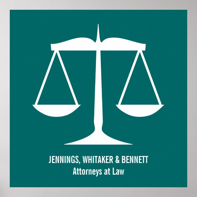 Waage der Justiz Poster (Vorne)