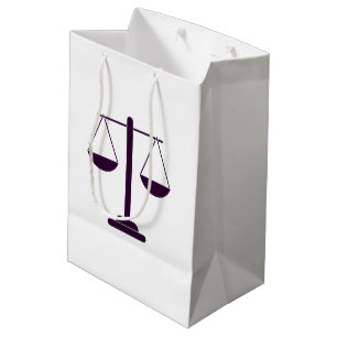 Waage der Justiz Rechtsdienstleistungs-Symbol Mittlere Geschenktüte