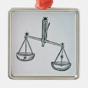 Waage (die Skalen) eine Illustration vom 'Poeti Silbernes Ornament