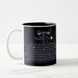 Waage die Tierkreis-Sammlungs-Tasse Zweifarbige Tasse