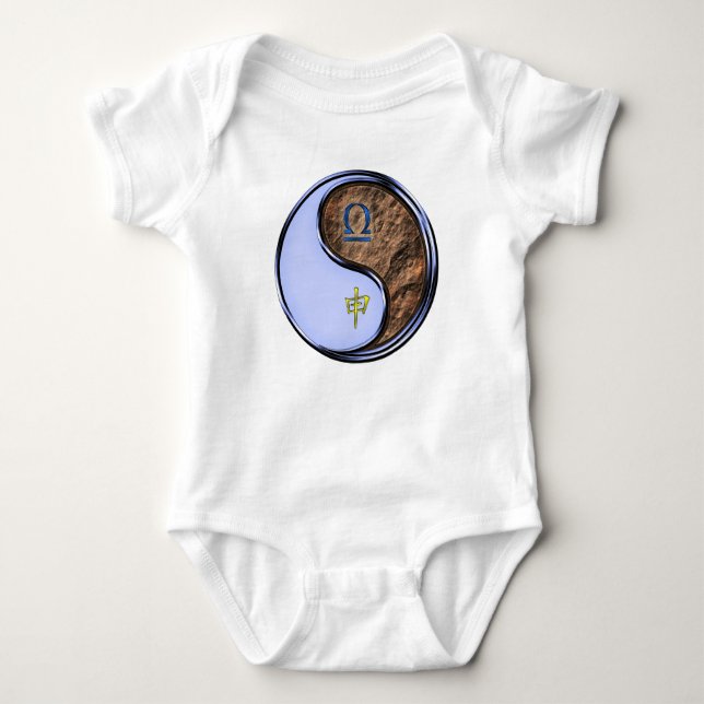 Waage & Erd-Affe Baby Strampler (Vorderseite)
