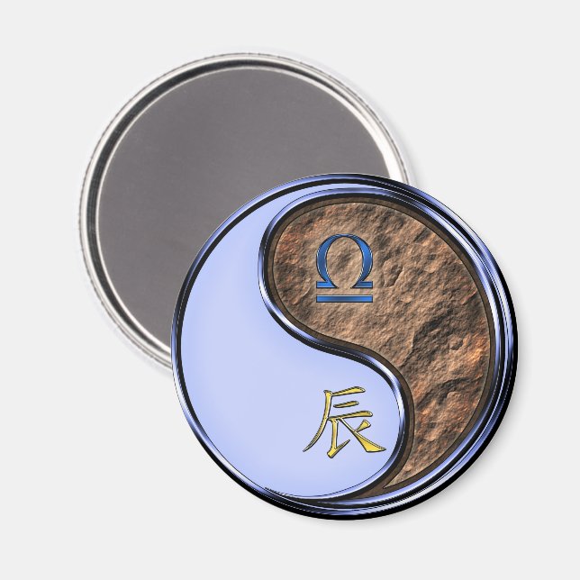 Waage & Erddrache Magnet (Vorderseite/Rückseite)