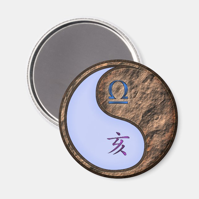 Waage & Erde Schwein Magnet (Vorderseite/Rückseite)