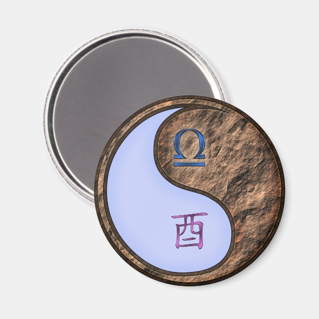 Waage & Erdhahn Magnet (Vorderseite/Rückseite)