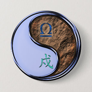 Waage & Erdhund Button