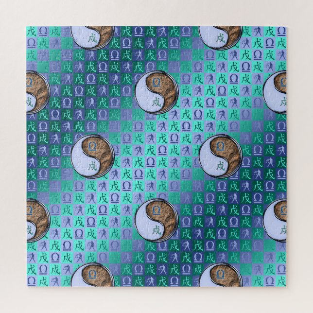 Waage & Erdhund Puzzle (Vertikal)