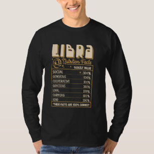 Waage Ernährungsfakten Sternzeichen Geburtstag Lus T-Shirt