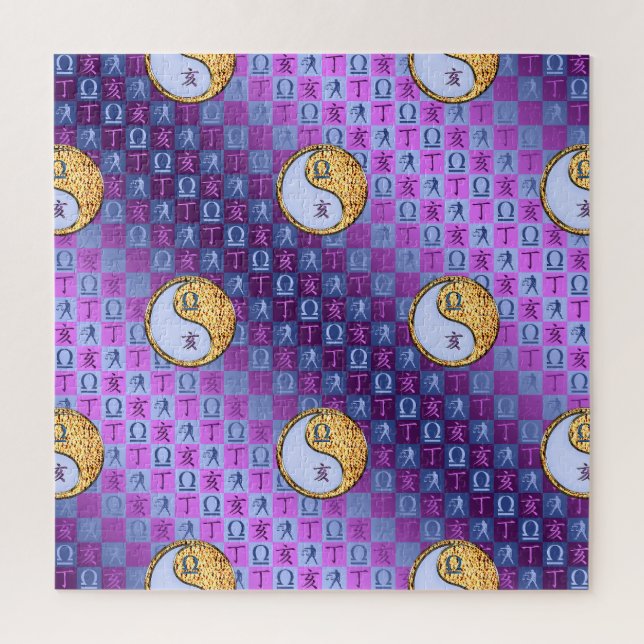 Waage & Feuer-Schwein Puzzle (Vertikal)
