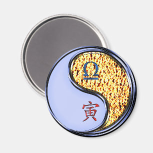Waage & Feuer Tiger Magnet