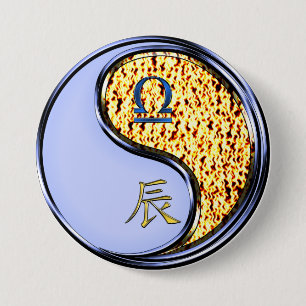 Waage & Feuerdrache Button