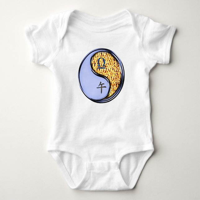 Waage & Feuerpferd Baby Strampler (Vorderseite)