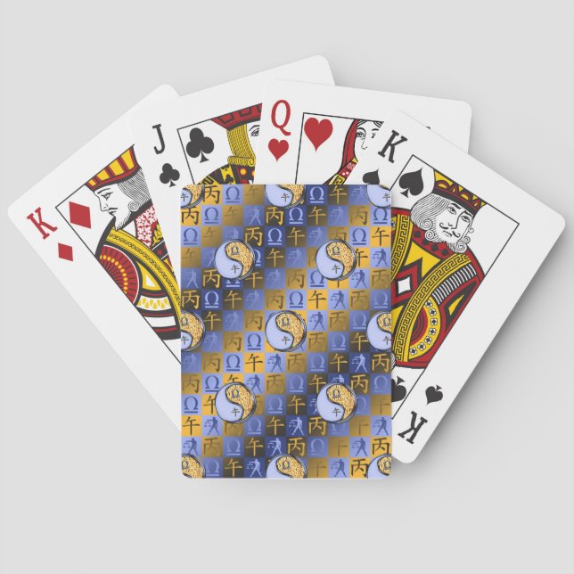 Waage & Feuerpferd Spielkarten (Rückseite)