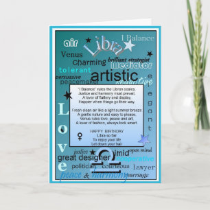 WAAGE-GEBURTSTAG KARTE