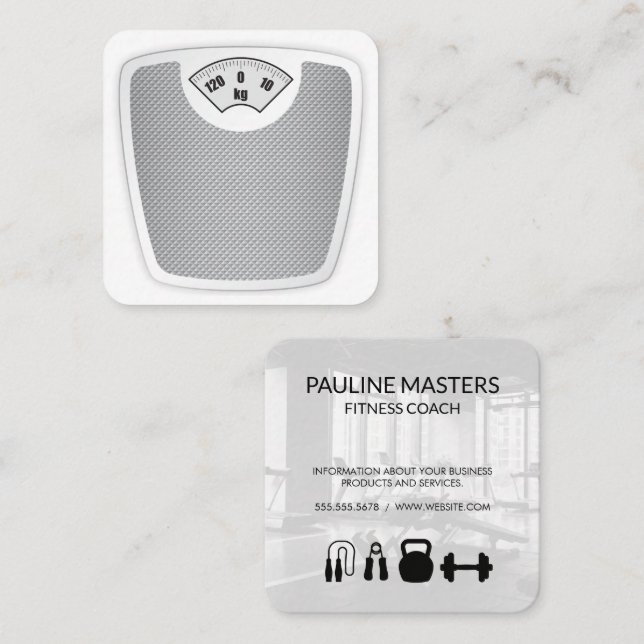 Waage | Gesundheitliche Fitness Terminkarte (Vorne/Hinten)