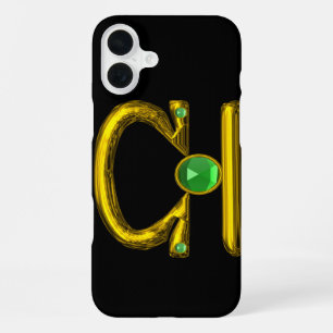 WAAGE , Grüner Smaragd und Gold ,Schwarz iPhone 16 Plus Hülle