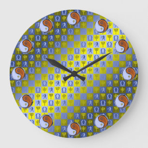 Waage & Holz Affe Große Wanduhr