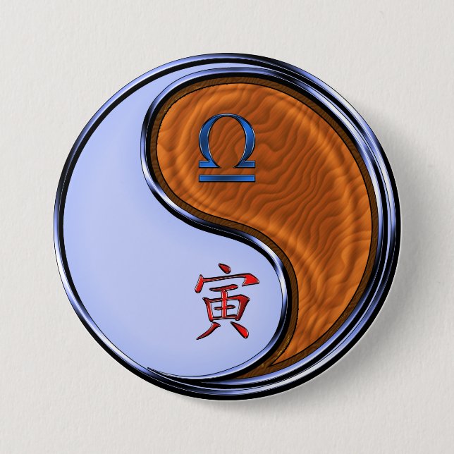 Waage & Holz Tiger Button (Vorderseite)