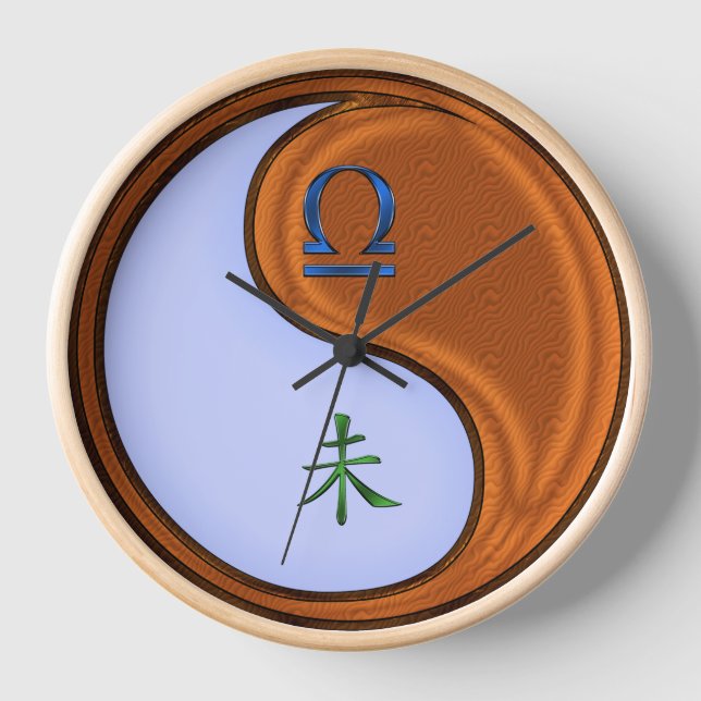Waage & Holz Ziege Uhr (Vorderseite)