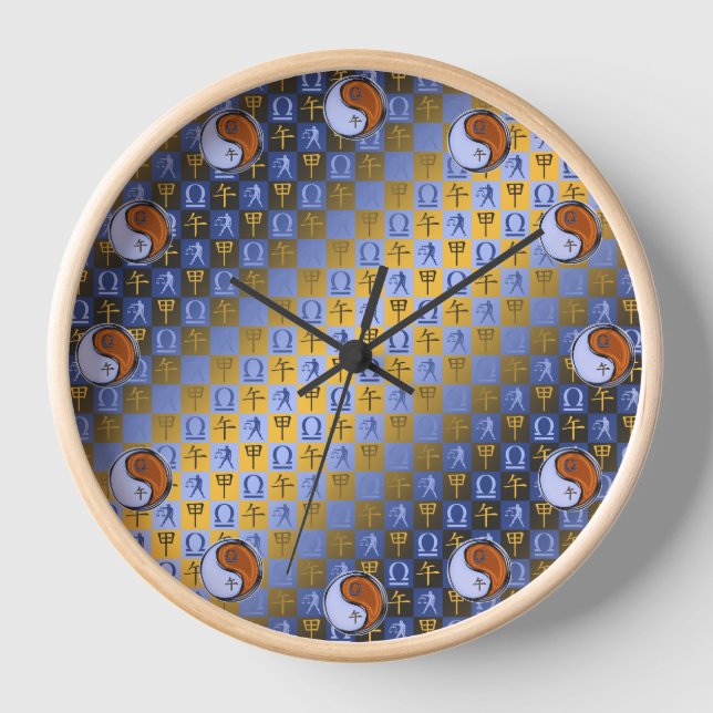 Waage & Holzpferd Uhr (Vorderseite)