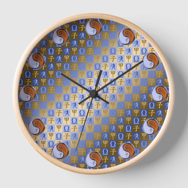 Waage & Holzratte Uhr (Vorderseite)