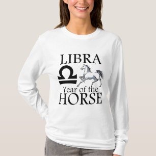 Waage Jahr des Pferdes Sternzeichen-Shirt T-Shirt