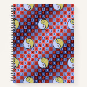 Waage & Metall-Tiger Notizbuch