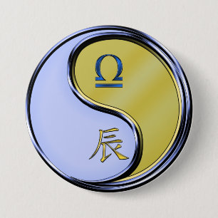 Waage & Metalldrache Button