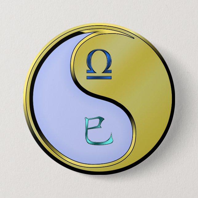 Waage & Metallschlange Button (Vorderseite)