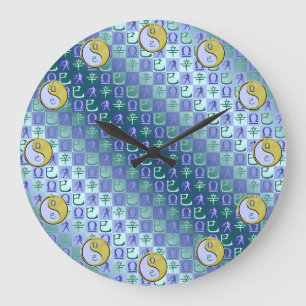 Waage & Metallschlange Große Wanduhr