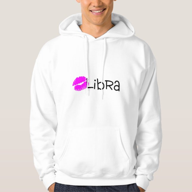Waage mit rosa Kuss Hoodie (Vorderseite)