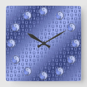 Waage Quadratische Wanduhr