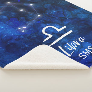 Waage Sternbild Blaue Galaxie Monogramm Sherpadecke