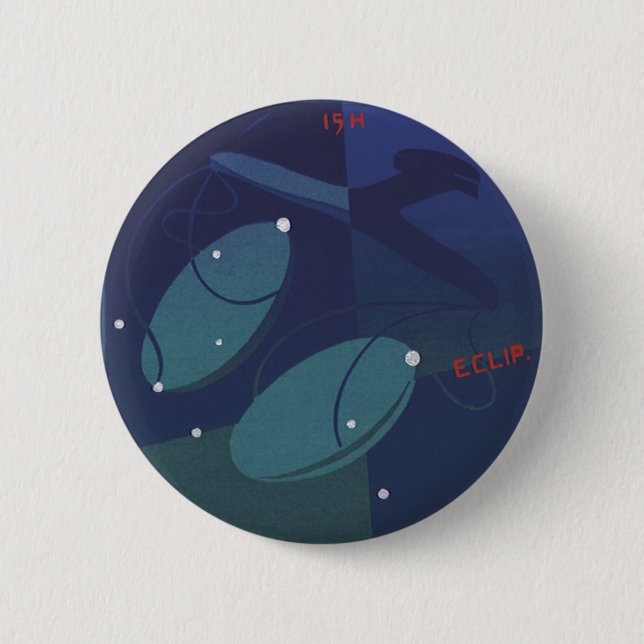 Waage Sternbild Vintage Zodiac Astrologie Button (Vorderseite)