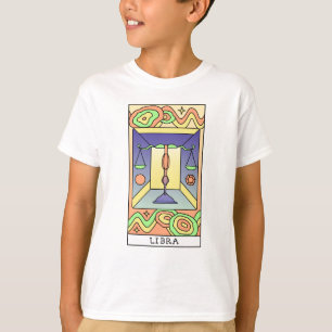 Waage-Sternzeichen Abstrakte Kunst Vintage T-Shirt
