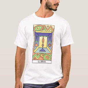 Waage-Sternzeichen Abstrakte Kunst Vintage T-Shirt