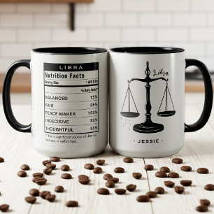 Waage Sternzeichen Astrologie Ernährungsfakten Tasse