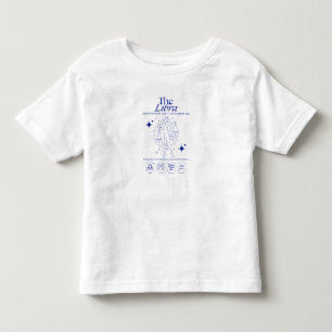 Waage Sternzeichen Balance Astrologie Linienkunst Kleinkind T-shirt