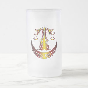 Waage-Sternzeichen-Bierglas Mattglas Bierglas