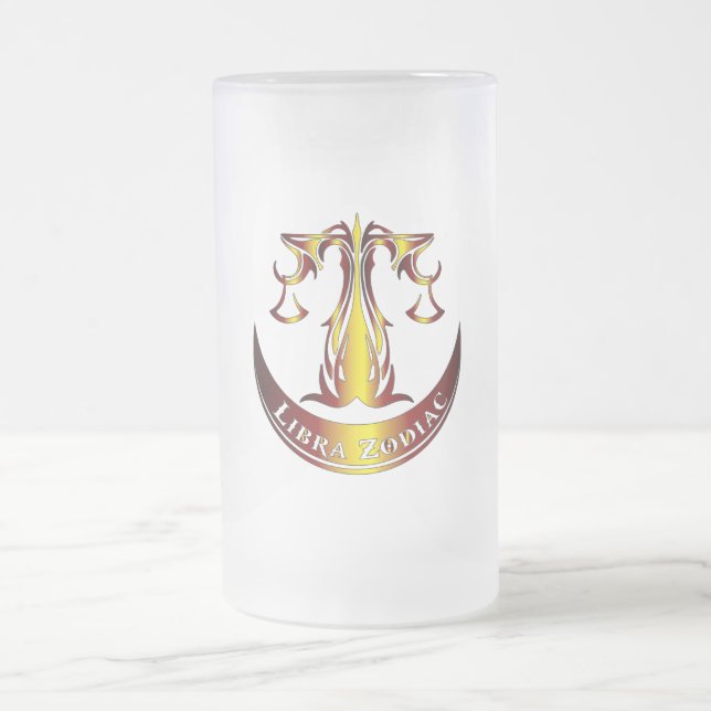 Waage-Sternzeichen-Bierglas Mattglas Bierglas (Mittel)