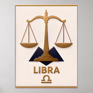 Waage Sternzeichen Dekor Astrologie Geschenk Poster