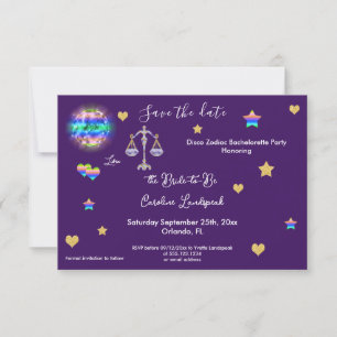 Waage-Sternzeichen & Disco-Kugel-Junggesellinnenab Save The Date