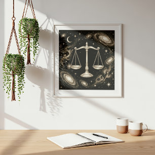 Waage Sternzeichen Himmels Astrologie Poster