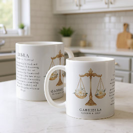 Waage-Sternzeichen-Horoskop Persönliches Geschenk Kaffeetasse