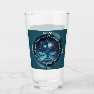 Waage Sternzeichen individuell gestaltbares Bier Glas