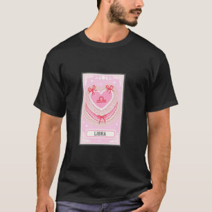 Waage-Sternzeichen-Karte Mädchenhaft Kokett Bogen  T-Shirt