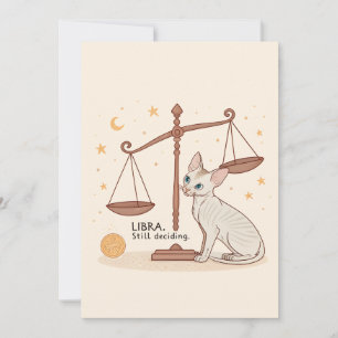 Waage Sternzeichen Katze Balance Immer noch am Übe Feiertagskarte