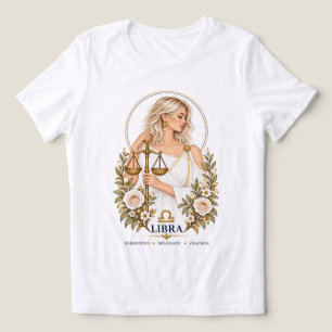 Waage-Sternzeichen-Porträt-Grafik Tri-Blend Shirt