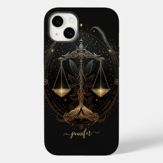 Waage Sternzeichen schwarz und gold Case-Mate iPho iPhone 14 Plus Hülle