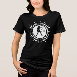 Waage-Sternzeichen-Symbol mit Sternen Schwarz und Tri-Blend Shirt